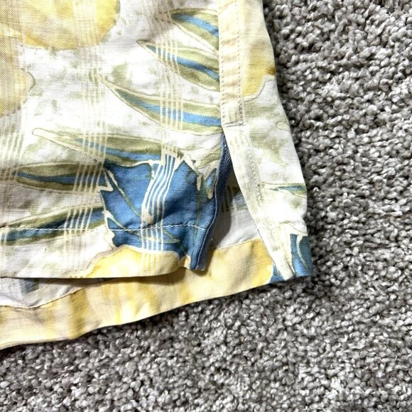 Tommy Bahamas Men's Sz Extra Large Yellow Casual Hawaiian Silk Floral - Picture 3 of 8